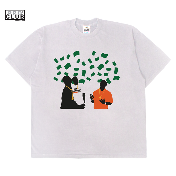 T-Shirt pro club  "Paid in full" blanc